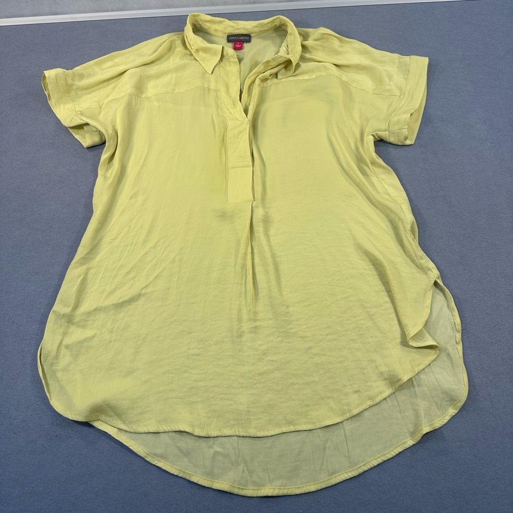 NWOT Vince Camuto Oasis Short Sleeve Blouse Yellow Size S